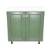 Corp inferior 80 cu 2 usi Zebra MDF verde dreptunghi